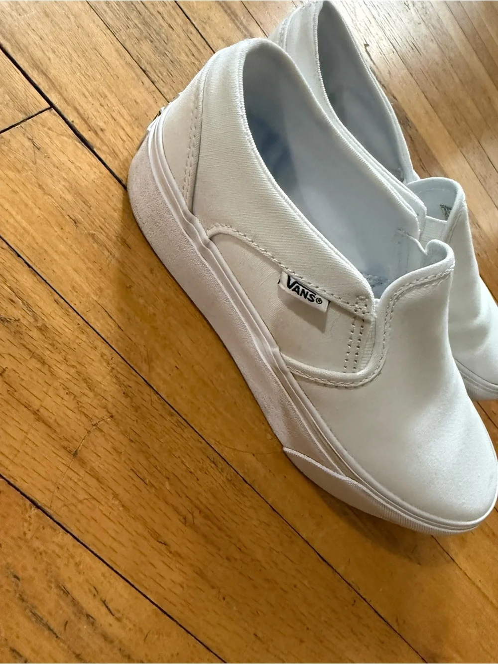 White Platform Vans